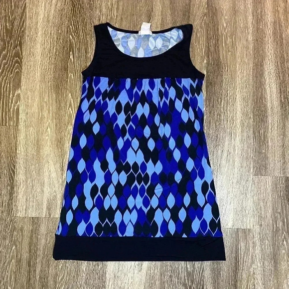 Blue Printed Dress - M - Picture 1 of 4